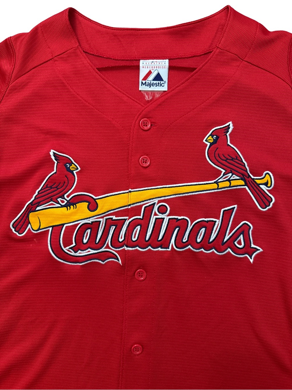 Vintage Majestic St Louis Cardinals Baseball Jersey Men’s Size XL Red & Navy MLB